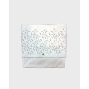 NEW PURETE leaf detailed baby blanket in gray